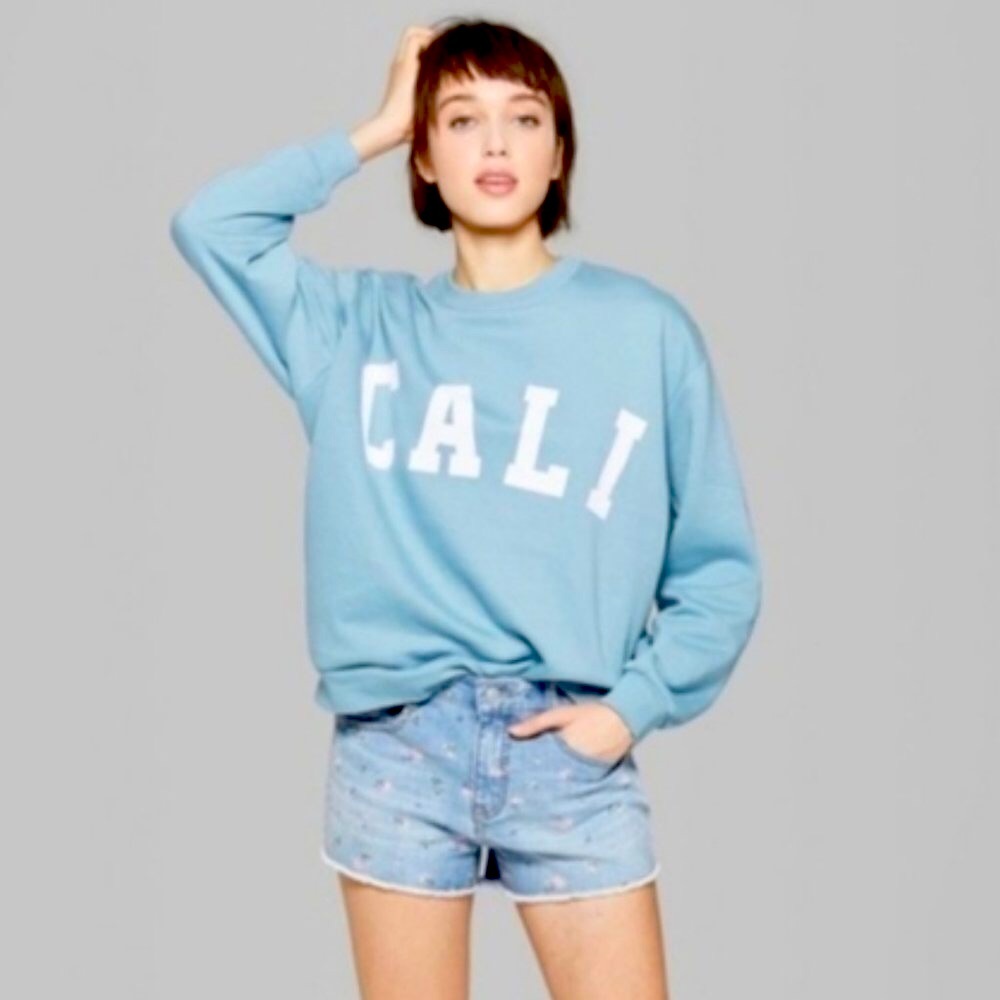 WILD FABLE | Women's Cali Sweatshirt | XS | Blue